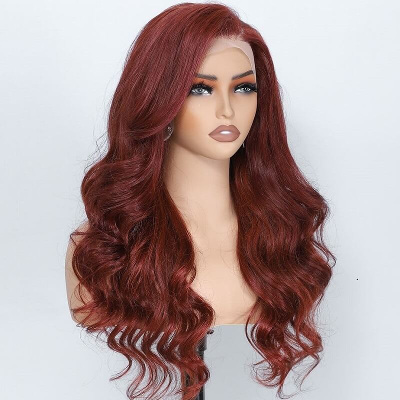 Luve Reddish Copper Wave 5X5 | 13x4 Lace Front Glueless 100% Hunman Hair Wigs