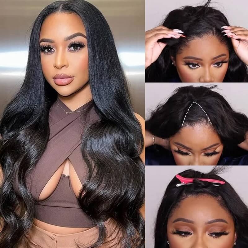 Luve V Part Wig Beginner Friendly Body Wave  Human Hair Wig