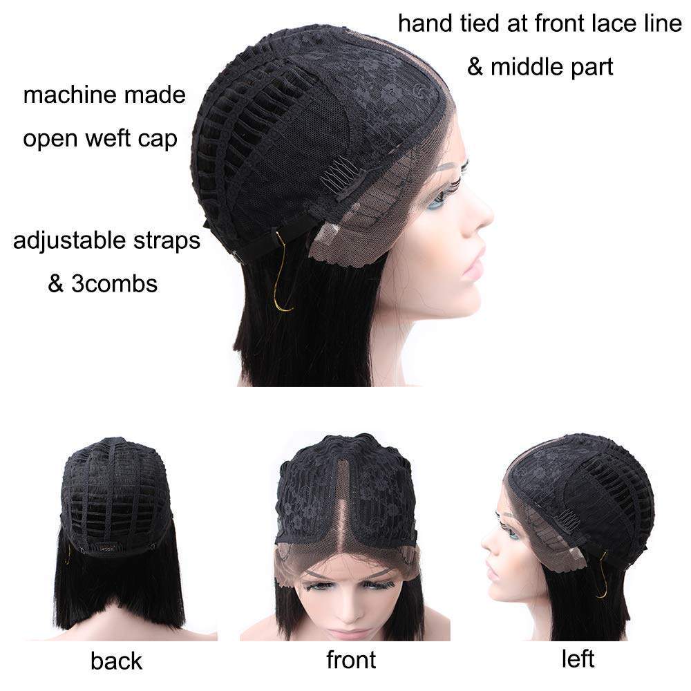 Luve Human Hair Body Wave T Part Lace Closure Wig Pre-Plucked