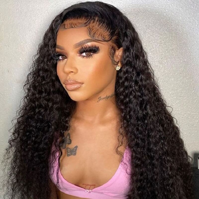 Luve 5x5 HD Lace Closure Wig Curly Skin Melt Human Hair Wigs