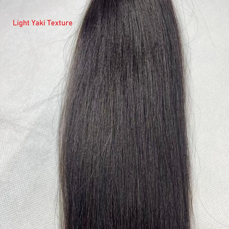 Natural Hairline Relaxed Light Yaki Straight 360 Lace Wig Pre-Plucked Hairline