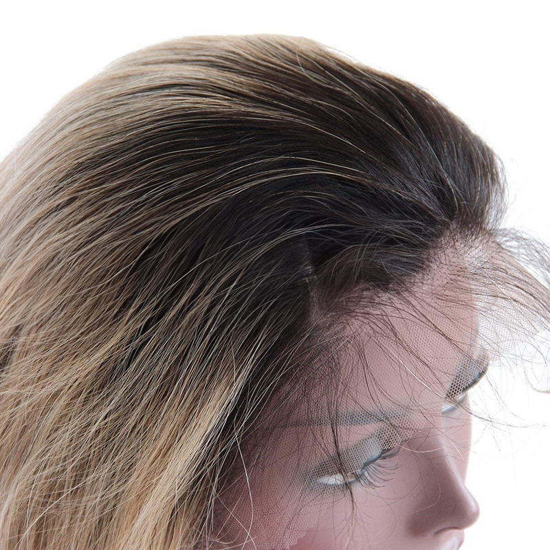Ombre #1B/27 Honey Blonde 360 Lace Front Wig Human Hair Body Wave