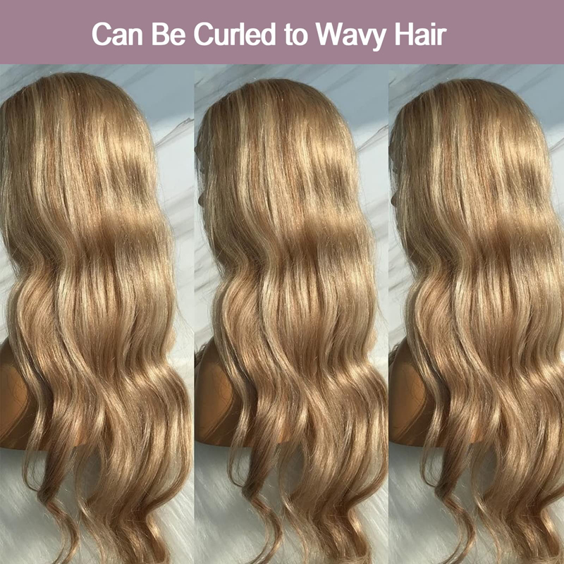 Ombre Blonde 5X5 Closure Wig Human Hair Pre Plucked Honey Blonde Lace Wigs