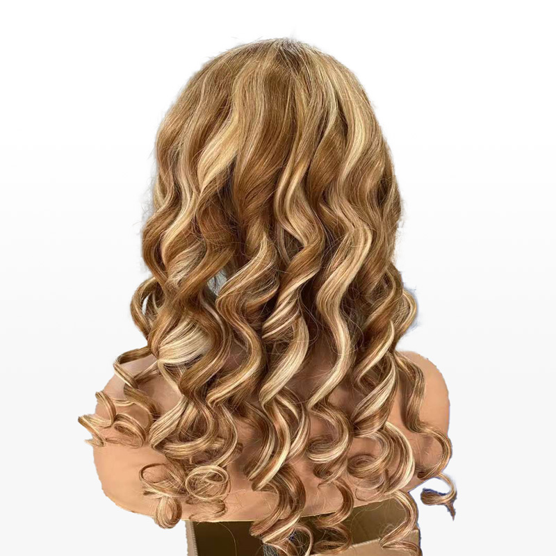 Ombre Honey Blonde Wave Lace Front Wigs Human Hair Glueless Lace Wigs