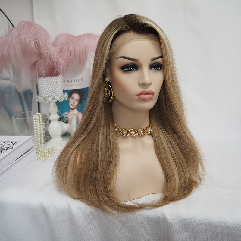 Luve Ombre Ash Blonde 13X4  Front Lace Wigs Pre Plucked with Baby Hair Human Hair