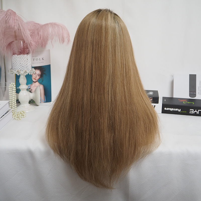 Luve Ombre Ash Blonde 13X4  Front Lace Wigs Pre Plucked with Baby Hair Human Hair
