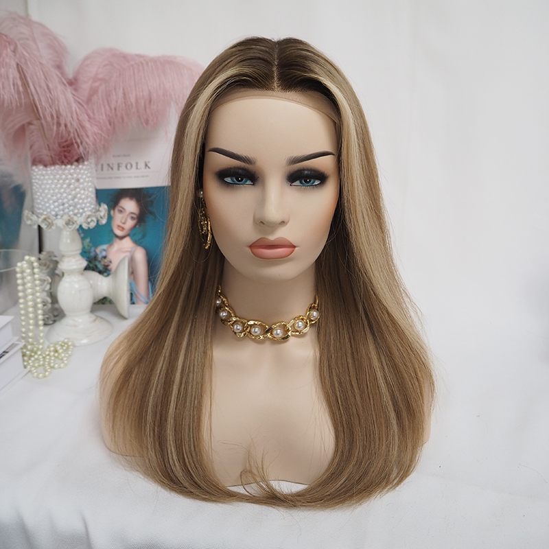 Luve Ombre Ash Blonde 13X4  Front Lace Wigs Pre Plucked with Baby Hair Human Hair