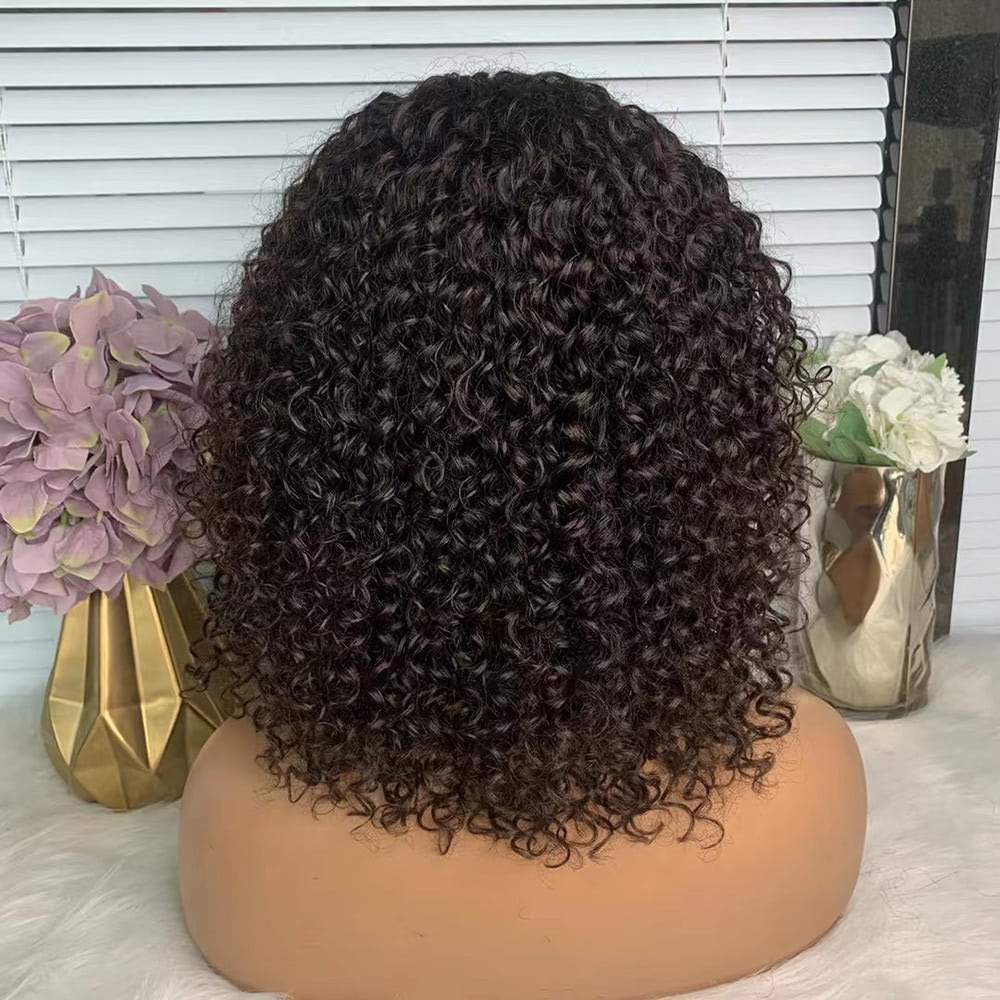 Short Human Hair Wigs for Black Women 150% Density Machine Made Short Curly Wigs