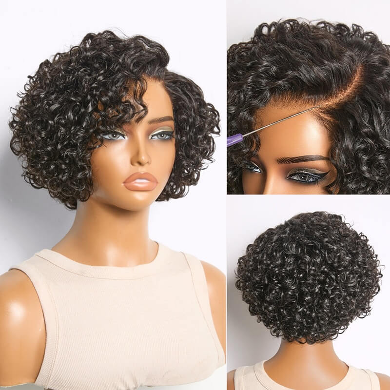 Short Curly Pixie Cut Wig 13X4 HD Lace Front Human Hair Wig