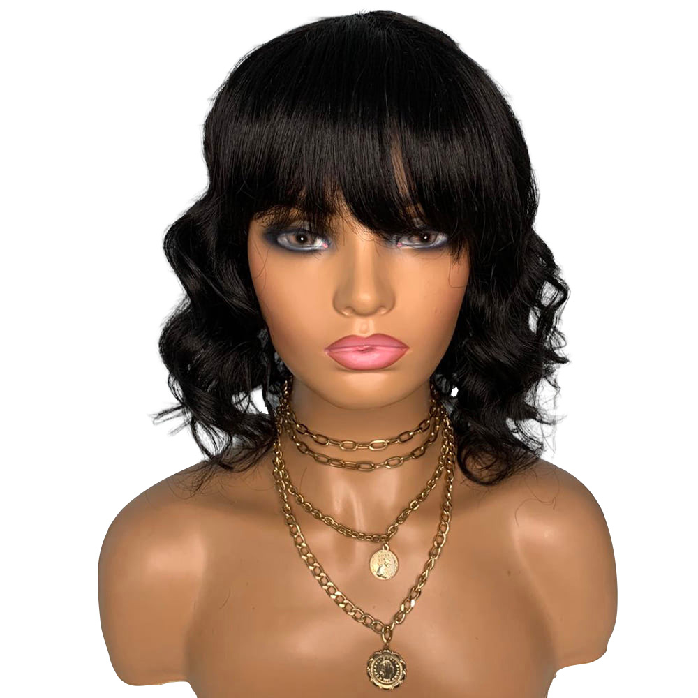 Body Wave Bob Wig With Bangs 13X4 Lace Front Wig - Clearance Sale