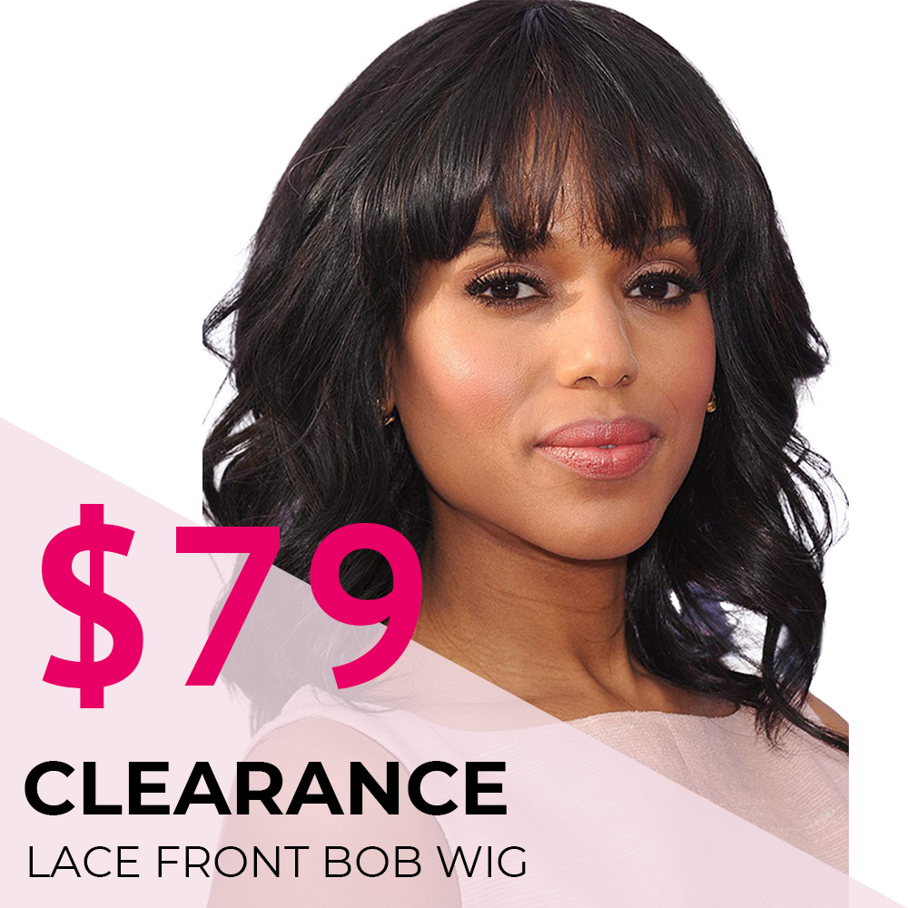 Body Wave Bob Wig With Bangs 13X4 Lace Front Wig - Clearance Sale