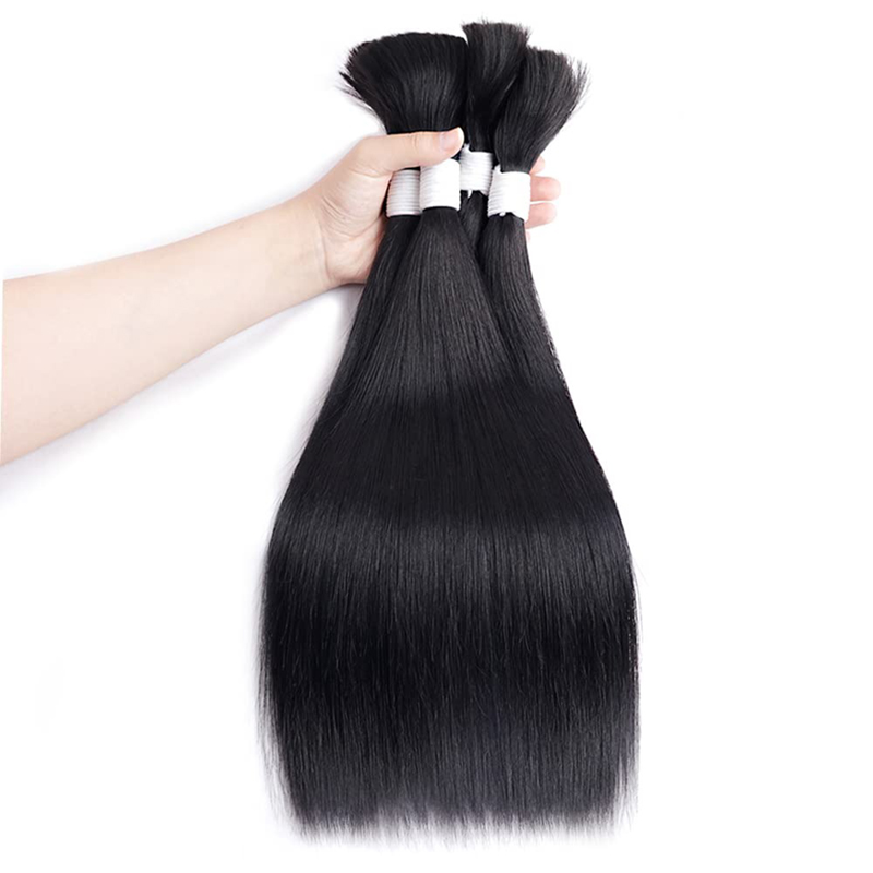 Straight Bulk Hair for Braiding 100g Per Pack No Weft Natural Color