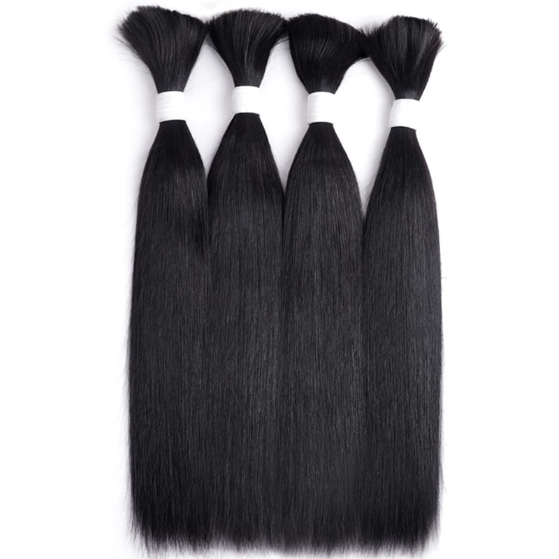 Straight Bulk Hair for Braiding 100g Per Pack No Weft Natural Color