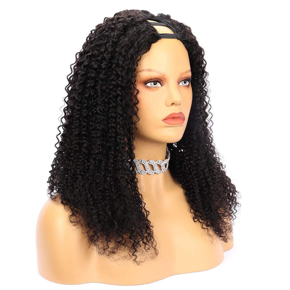 Super Easy Kinky Curly Affordable Human Hair U Part Wigs