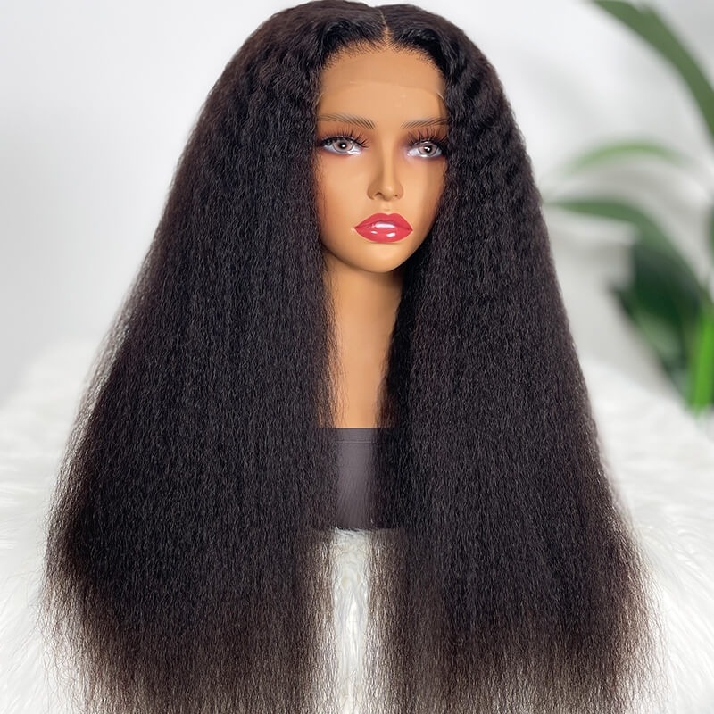 Super Fine HD Invisible 13X6 Glueless Lace Wig Kinky Straight Hair