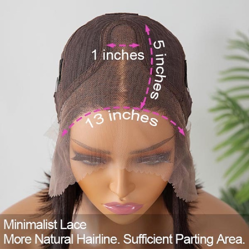 Luve Virgin Human Hair T Part Lace Front Wig Pre Plucked Natural Hairline