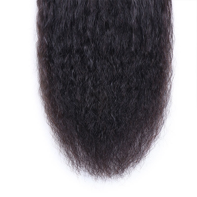 Virgin Human Hair Kinky Straight Hair Weave 1 Bundle 10-30 Inch
