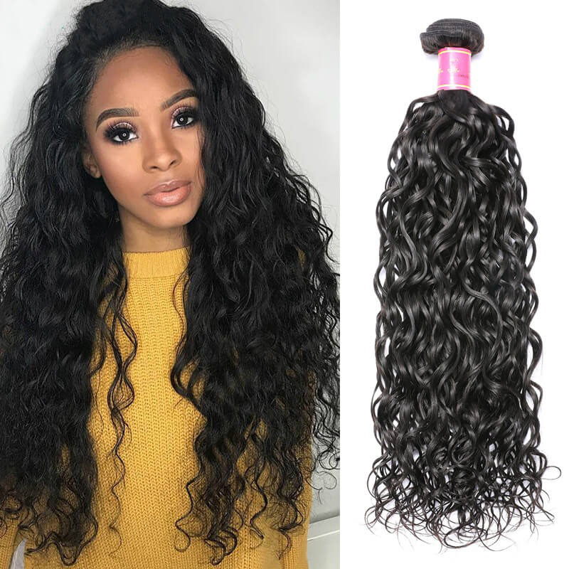 Virgin Human Hair Water Wave Hair Weave 1 Bundle Hair Weft Extensions