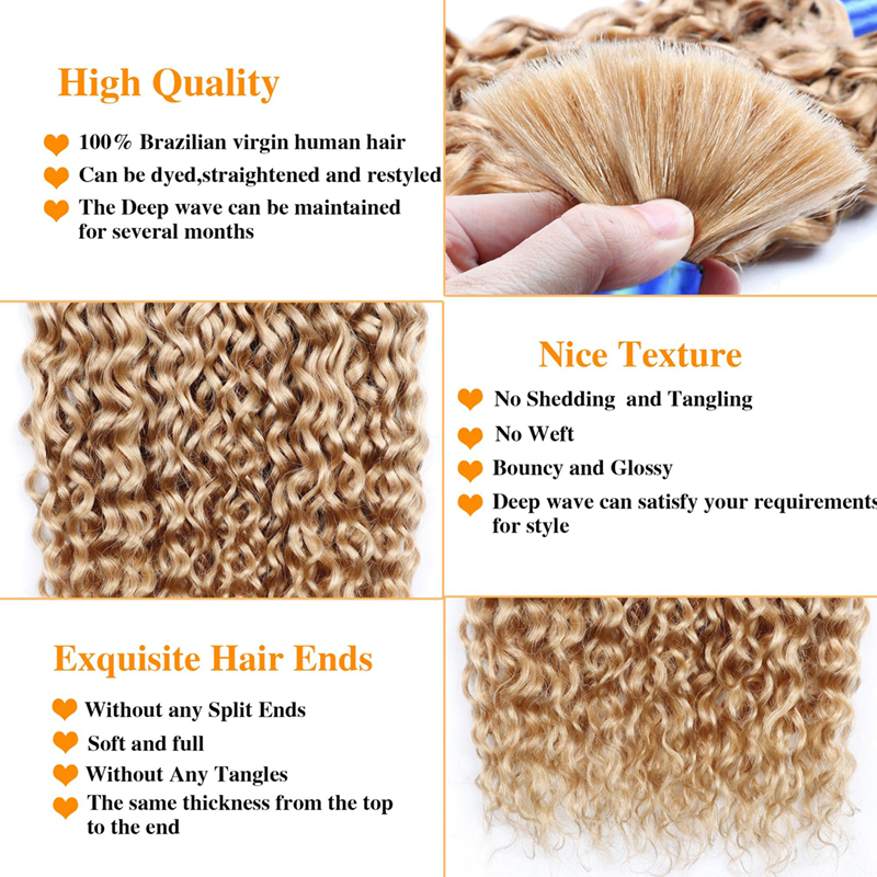 Water Wave Bulk Human Hair For Braiding No Weft 100g Per Pack #27